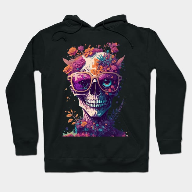 Zombie Wearing Glasses Hoodie by ElMass